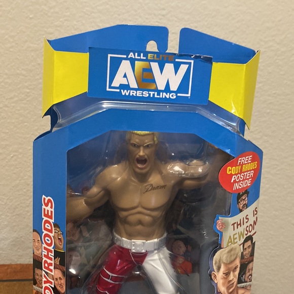 Jazwares AEW Series 1 Cody Rhodes LJN Red Chase Variant Exclusive Action Figure - Picture 2 of 6